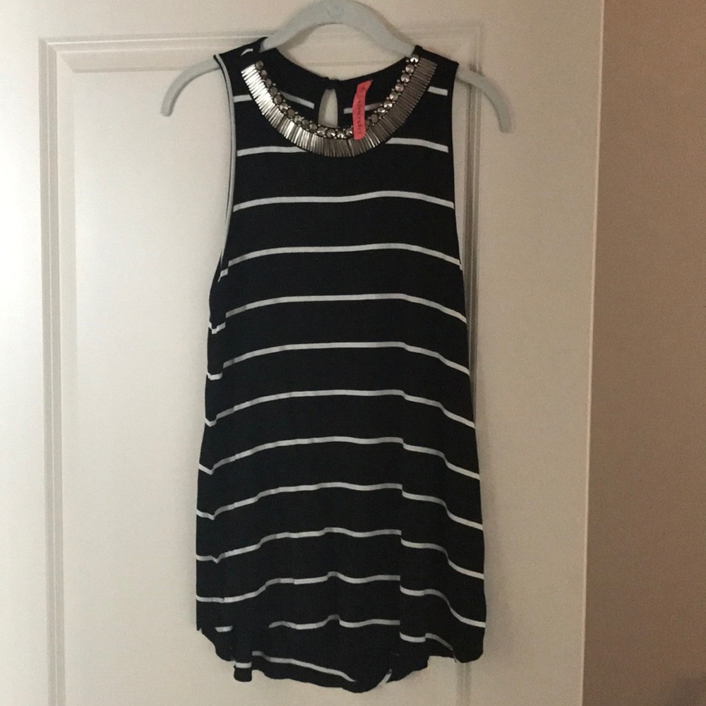 Eight sixty embellished tank